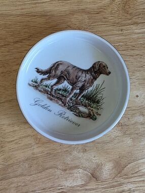 Golden Retriever Ceramic Dog Bowl Decor